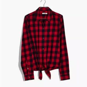 Madewell Tie-Front Flannel